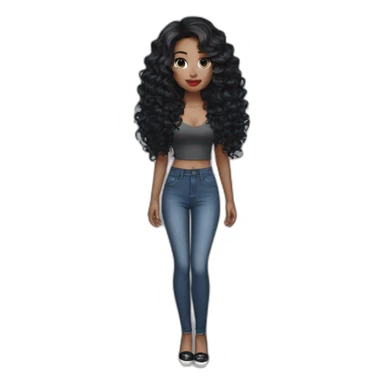 Beautiful woman,Black hair,wavy hair，long hair,White skin,oval face,big eyes,Blackeyes,Red lips,Chinese sticker