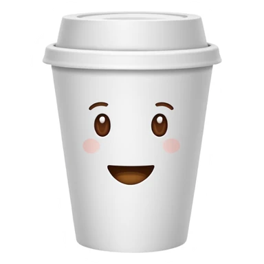 Coffee paper cup sticker