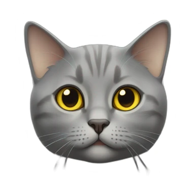 british short hair cat with yellow eyes thumbsup sticker