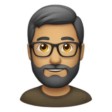 A man with beard and glasses sticker