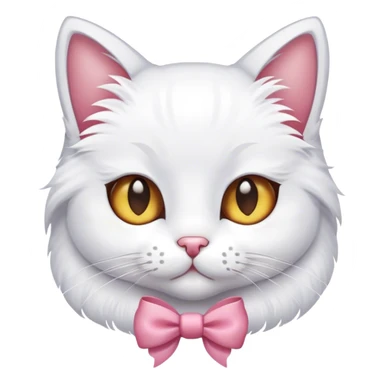 cat with bows sticker