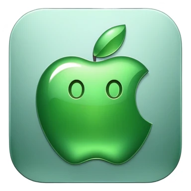 AI tool symbol, apple emoji style sticker