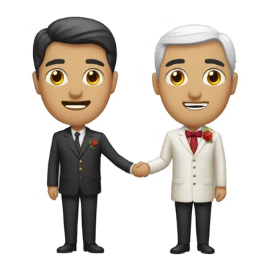 Novios besandose sticker