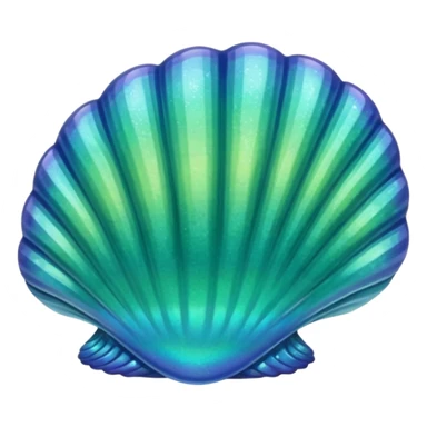 green blue crystal clam sticker