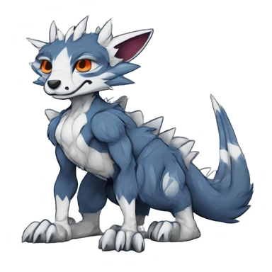 Cute Protogen-vernid-sergal-wickerbeast by griffsnuff & LiLaiRa & Falvie full body  sticker