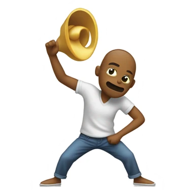 A person dabbing sticker