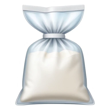 clear bag of powder sticker