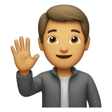 Man with two raised hand sticker