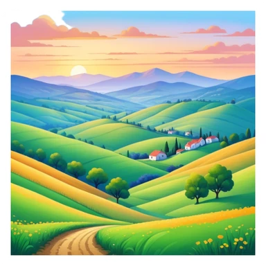 Gorgeous landscape painting sticker