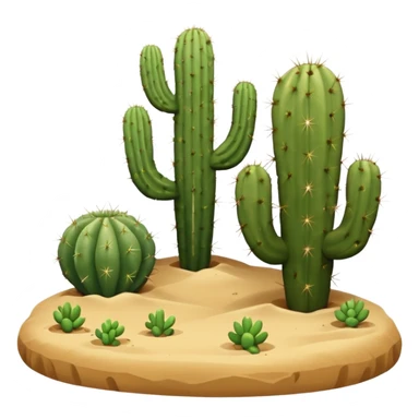 desert iwth cactus sticker