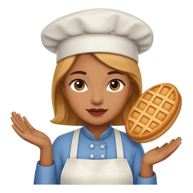 baker woman medium skin tone sticker