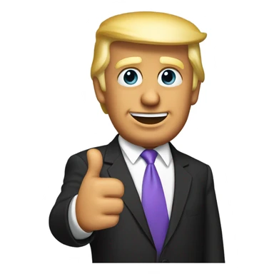 Trump shows small thumbs  sticker