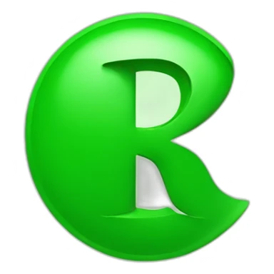green R in circle sticker