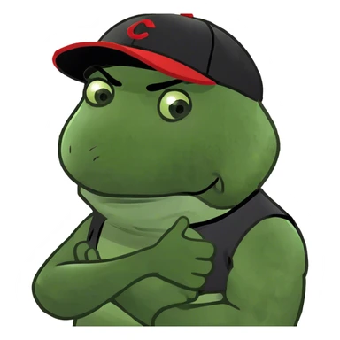 arms cris crossed holding neck angry guy sticker