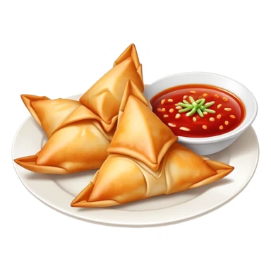 Crab Rangoon with a side of sauce sticker