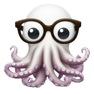 octopus with glasses sticker