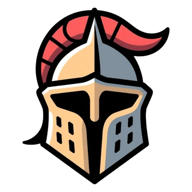 crusader knight helmet with nose guard sticker