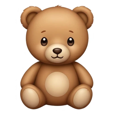 cute teddy bear with round face sticker