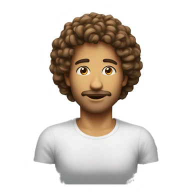 Un gars avce les cheveux bouclés  sticker
