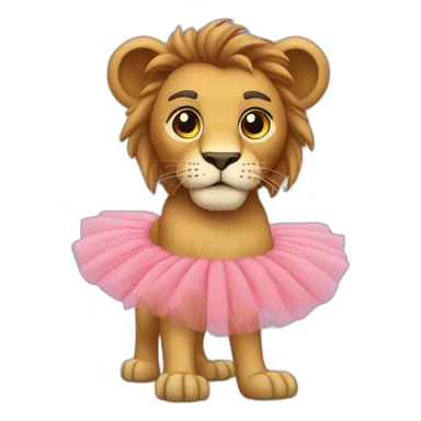 A-lion-wearing-a-tutu sticker