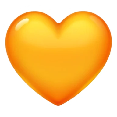 Orange-yellow heart sticker
