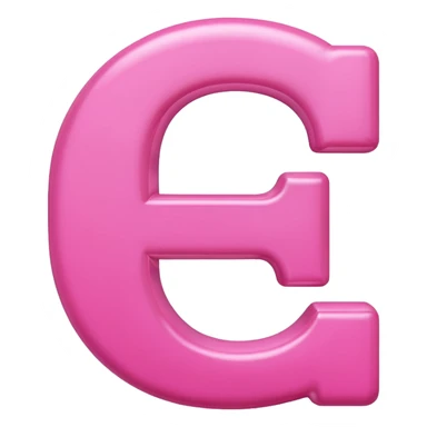 pink letter D emoji sticker