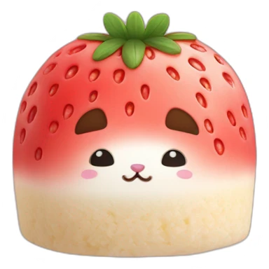 strawberry rice cake mochi cat sticker