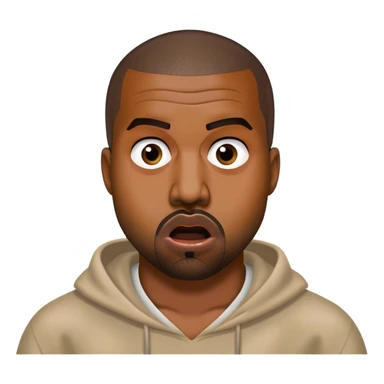 kanye west, extremely surprised and shocked  sticker