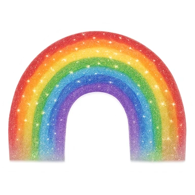 sparkling rainbow sticker