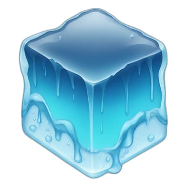 melting ice cube sticker