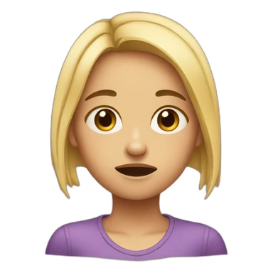 An upset girl  sticker