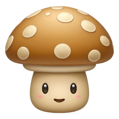 Cozy beige mushroom sticker