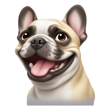 French bulldog smiling sticker