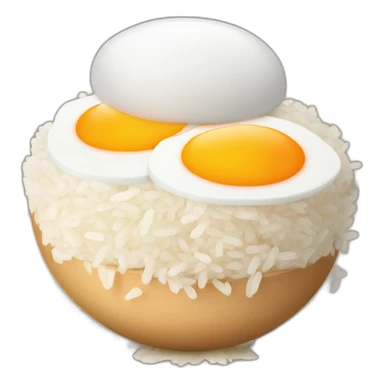 white rice with eggs and tomato sauce sticker