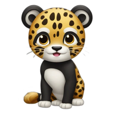 Guépard et panda sticker