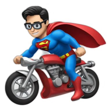 Superman on bike sticker