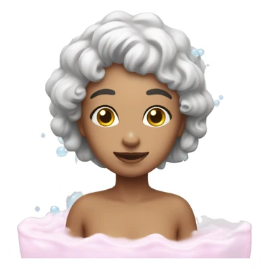 bubble bath in light pink sticker