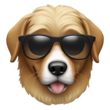 Dog wearing shades sticker