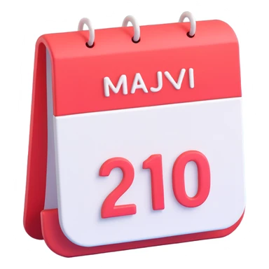 vibrant colorful 3D calendar icon sticker