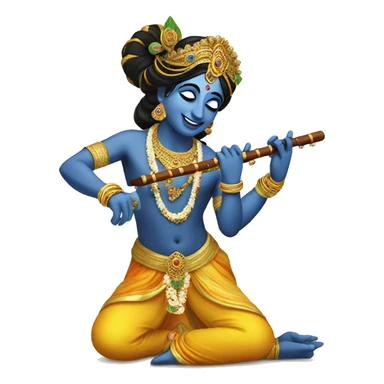 Radha krishna with flute sticker