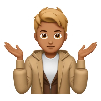 cool person shrug pose sticker