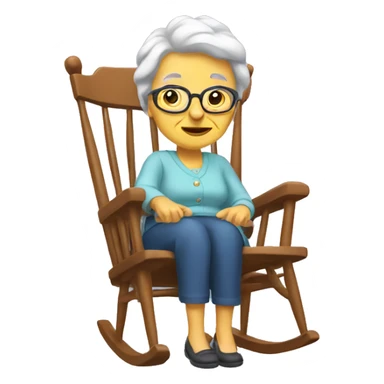 Grandma rocking chair sticker