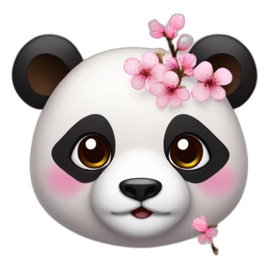 Cherry blossom panda sticker
