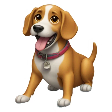 Dog riding a surfboard sticker