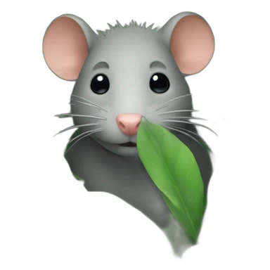 Rat hiding behind a bush sticker