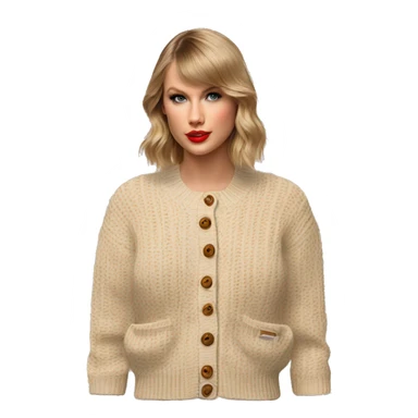 taylor swift beige folklore knit cardigan  sticker