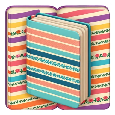 a book with brightly colored wallpaper samples sticker