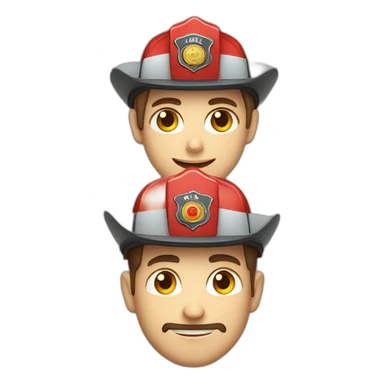 A firefighter , a paramedic and a policeman , french style. sticker