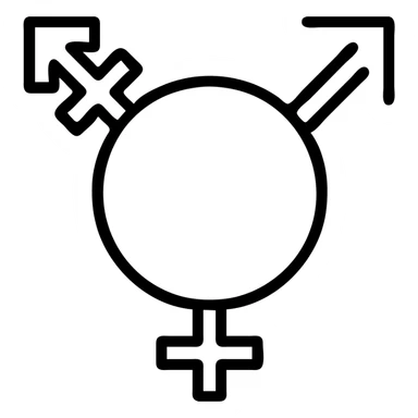transgender gender symbol, simple and clear sticker