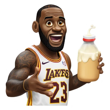 LeBron spilling mayo sticker